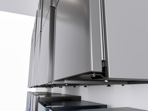 Kitchen and Home appliances models library fridge refrigerator 3D Модель