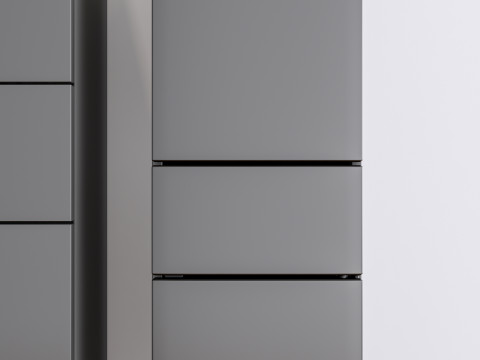 Kitchen and Home appliances models library fridge refrigerator 3D Модель
