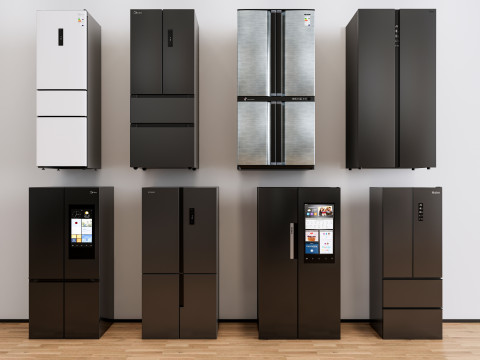 Kitchen and Home appliances models library fridge refrigerator 2 3D Model