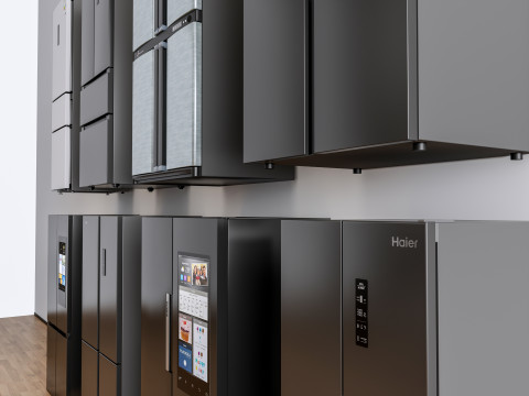 Kitchen and Home appliances models library fridge refrigerator 2 3D Model
