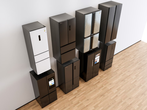 Kitchen and Home appliances models library fridge refrigerator 2 3D Model