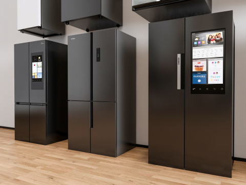 Kitchen and Home appliances models library fridge refrigerator 2 3D Model