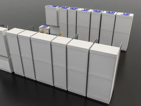 Kitchens and closets library of dynamic blocks Kitchen glass cabinet 3D Model