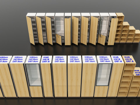Kitchens and closets library of dynamic blocks Kitchen tall pentry cabinet 3D Model