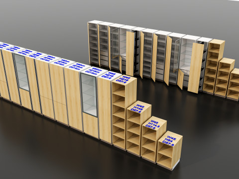 Kitchens and closets library of dynamic blocks Kitchen tall pentry cabinet 3D Model