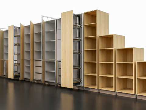 Kitchens and closets library of dynamic blocks Kitchen tall pentry cabinet 3D Model