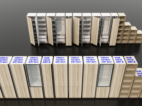 Kitchens and closets library of dynamic blocks Kitchen tall pentry cabinet 3D Model