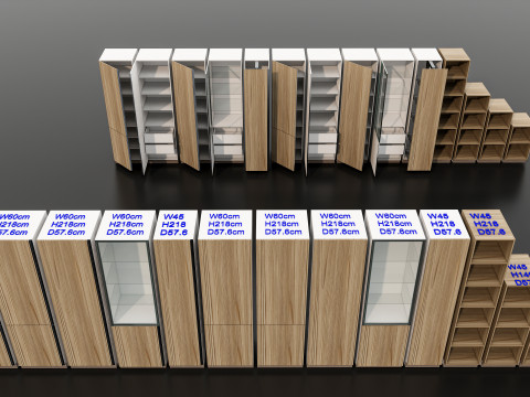 Kitchens and closets library of dynamic blocks Kitchen tall pentry cabinet 3D Model