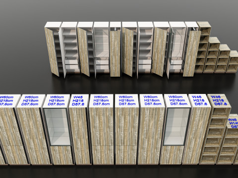 Kitchens and closets library of dynamic blocks Kitchen tall pentry cabinet 3D Model