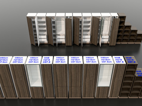 Kitchens and closets library of dynamic blocks Kitchen tall pentry cabinet 3D Model