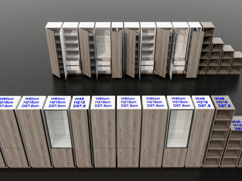 Kitchens and closets library of dynamic blocks Kitchen tall pentry cabinet 3D Model