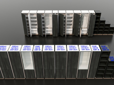 Kitchens and closets library of dynamic blocks Kitchen tall pentry cabinet 3D Model