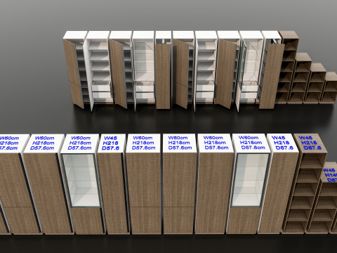 Kitchens and closets library of dynamic blocks Kitchen tall pentry cabinet 3D Model