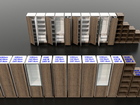 Kitchens and closets library of dynamic blocks Kitchen tall pentry cabinet 3D Model