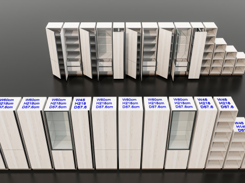 Kitchens and closets library of dynamic blocks Kitchen tall pentry cabinet 3D Model