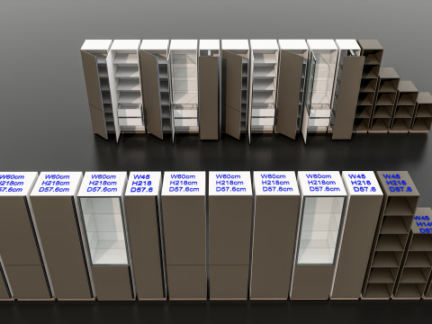 Kitchens and closets library of dynamic blocks Kitchen tall pentry cabinet 3D Model