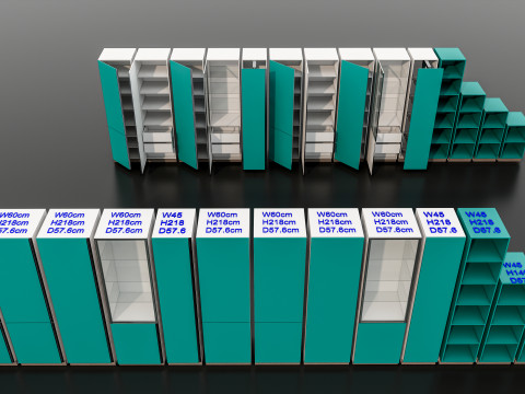 Kitchens and closets library of dynamic blocks Kitchen tall pentry cabinet 3D Model