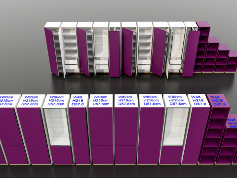 Kitchens and closets library of dynamic blocks Kitchen tall pentry cabinet 3D Model