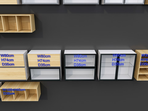 Kitchens and closets library of dynamic blocks Kitchen wall cabinet 3D Модель