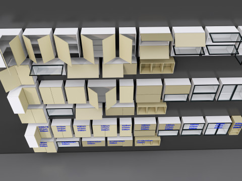 Kitchens and closets library of dynamic blocks Kitchen wall cabinet 3D Модель