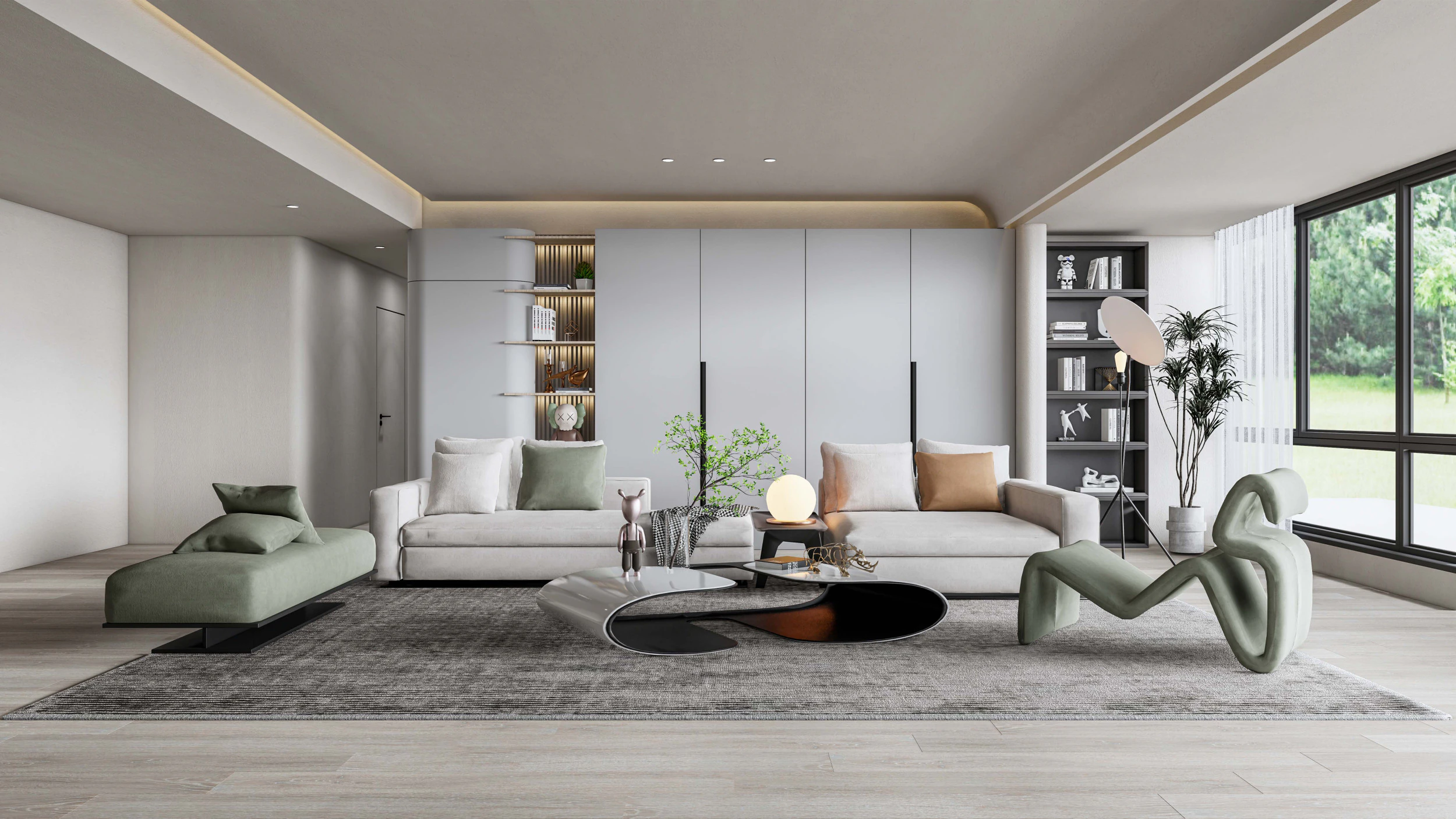 Living room interior scene 0 3D Model .c4d .max .obj .3ds .fbx .stl .blend 