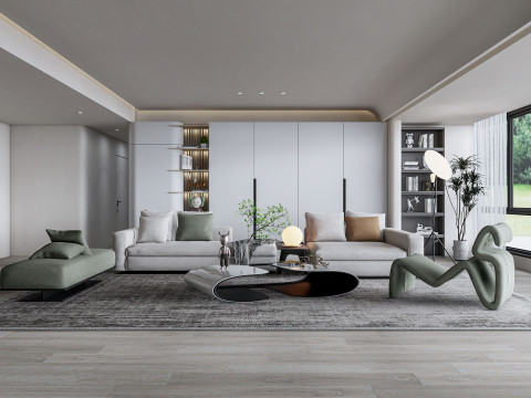 Living room interior scene 0 Modelo 3D