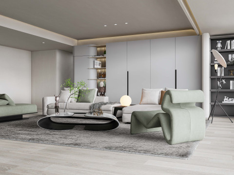 Living room interior scene 0 Modelo 3D