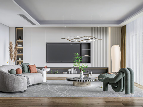 Living room interior scene 1 3D 모델