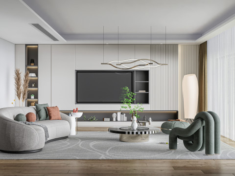 Living room interior scene 1 3D Модель