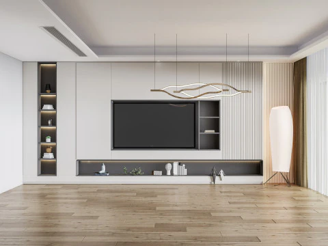 Living room interior scene 1 3D Model