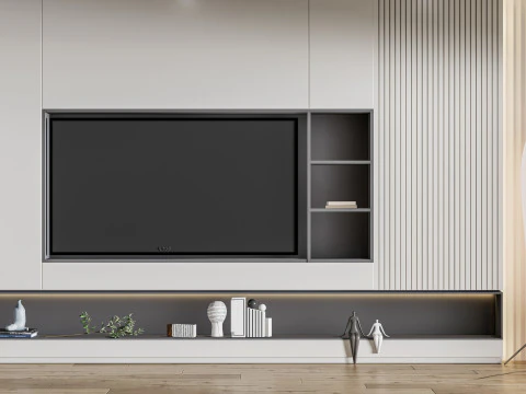 Living room interior scene 1 3D Model