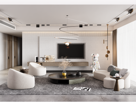 Living room interior scene 2 3D Модель