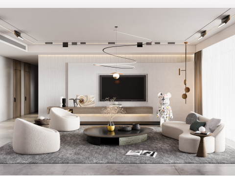 Living room interior scene 2 3D Модель