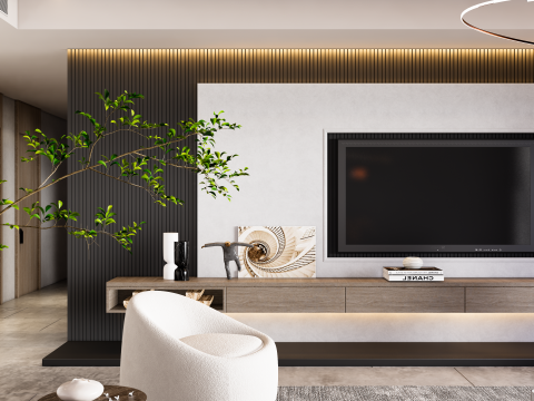 Living room interior scene 2 3D Модель
