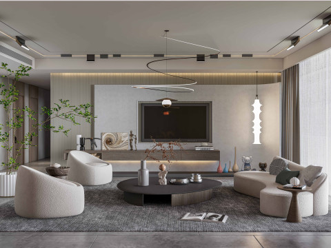 Living room interior scene 2 3D Модель