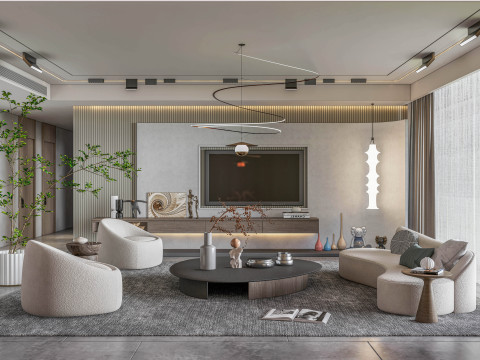 Living room interior scene 2 3D Модель