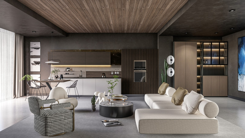 Living room interior scene 3 3D 모델 .c4d .max .obj .3ds .fbx .stl .blend 