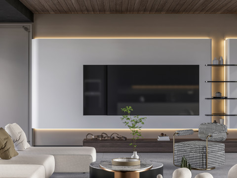 Living room interior scene 3 3D 모델