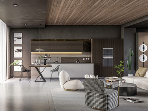 Living room interior scene 3 3D 모델