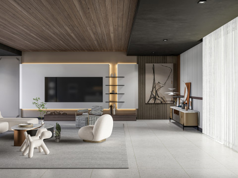 Living room interior scene 3 3D 모델
