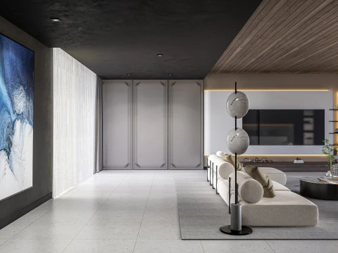 Cena interior da sala de estar 3 Modelo 3D