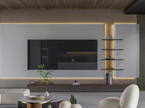 Cena interior da sala de estar 3 Modelo 3D