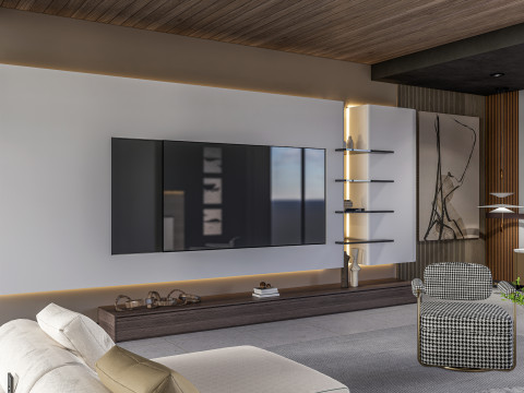 Living room interior scene 3 3D 모델