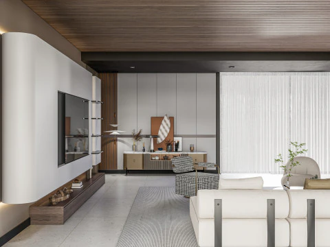 Cena interior da sala de estar 3 Modelo 3D