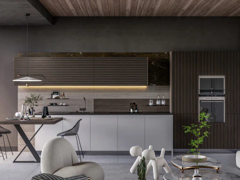 Cena interior da sala de estar 3 Modelo 3D