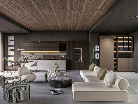 Living room interior scene 3 3D 모델