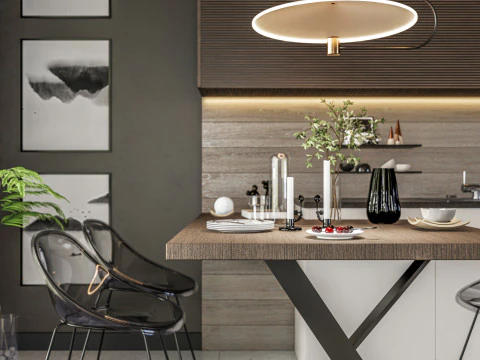 Cena interior da sala de estar 3 Modelo 3D