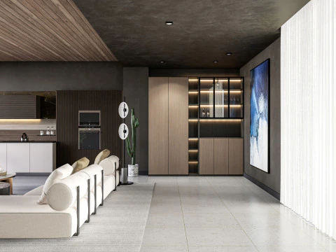 Cena interior da sala de estar 3 Modelo 3D