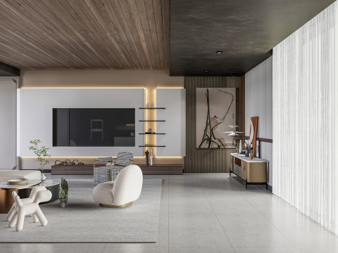 Living room interior scene 3 3D 모델