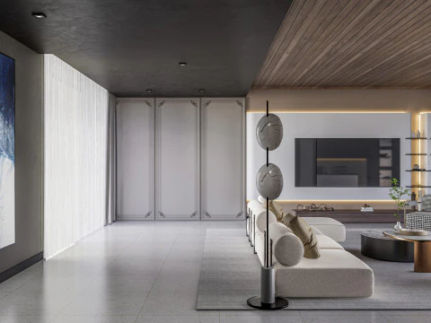 Cena interior da sala de estar 3 Modelo 3D